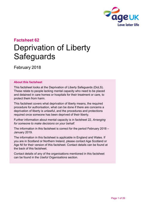 Deprivation of Liberty Safeguards (DoLS) Guide