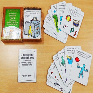 Example of Dr Karen Treisman's A Therapeutic Treasure Deck of Grounding, Soothing, Coping and Regulating Cards for social work practice