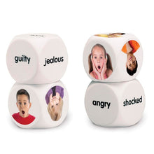 Load image into Gallery viewer, Emotion dice with pictures of children showing different emotions